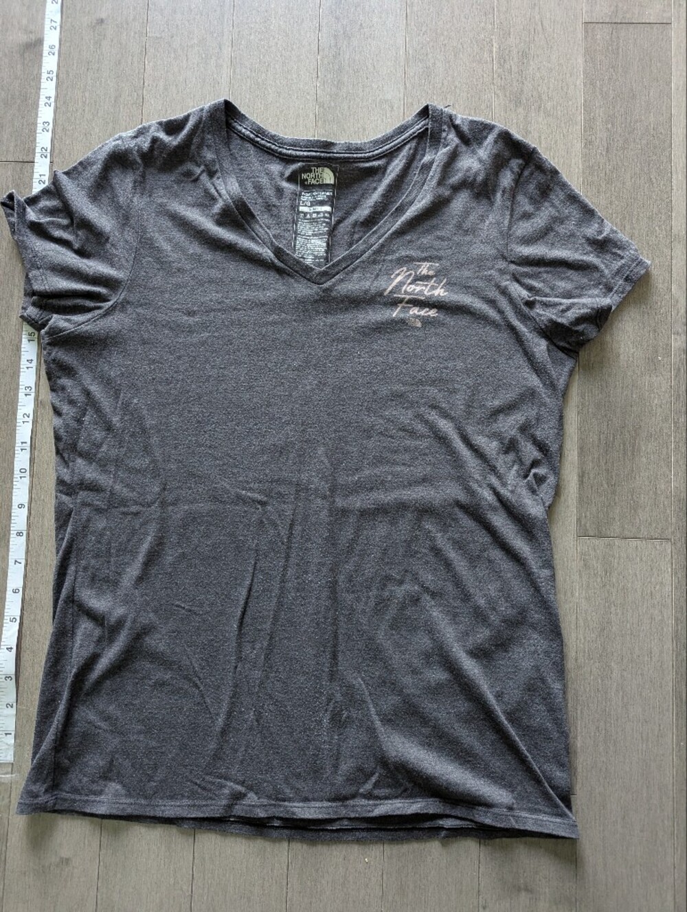 The North Face Charcoal V-Neck Short Sleeve Tee